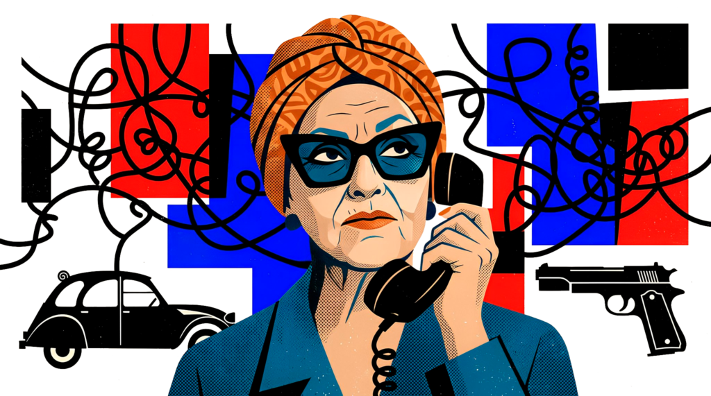 Imagen cabecea de la web serie Nos LlamAn. ilustración de Saturnina